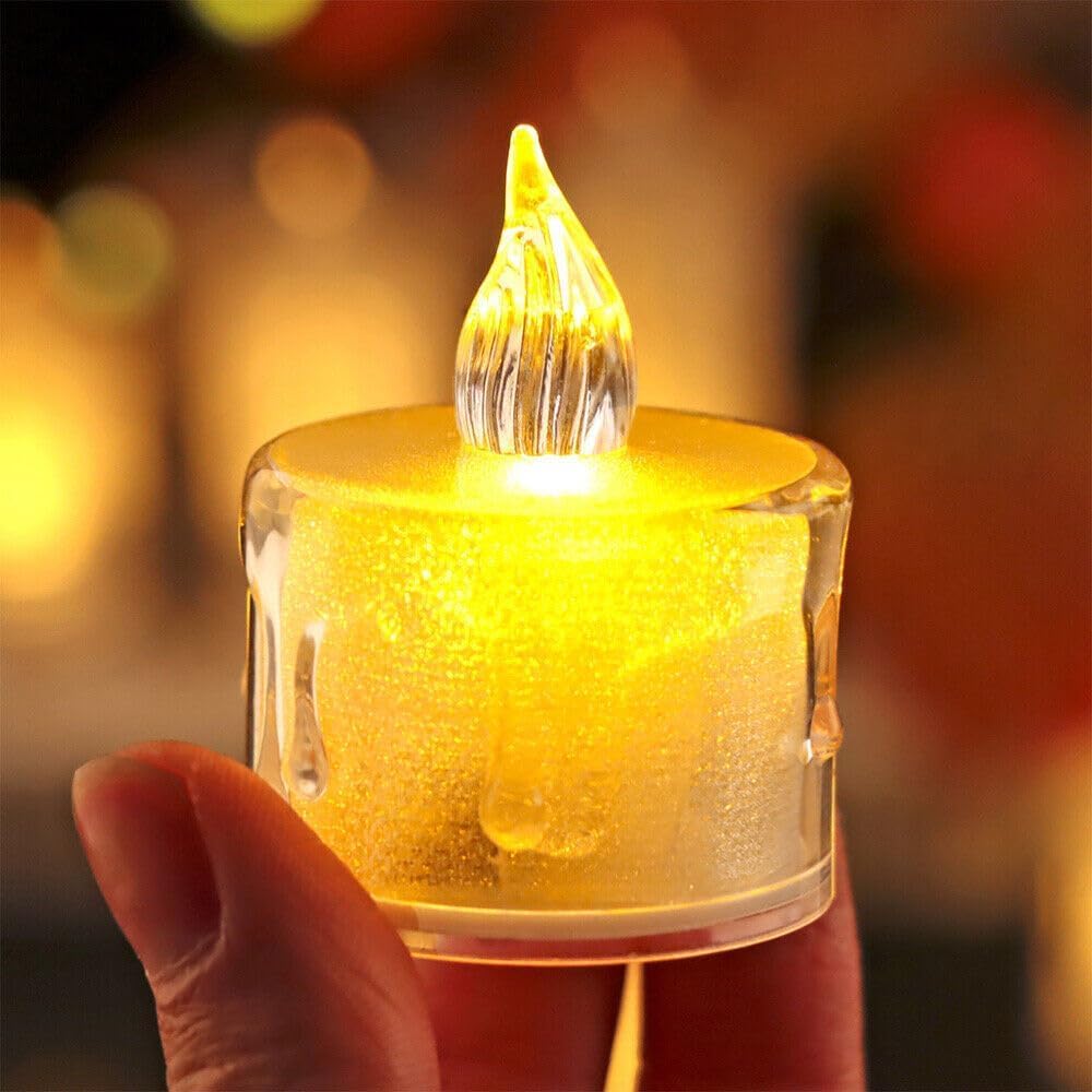 Casa Illuminate 12 Pcs Flameless And Smokeless Decorative Crystal