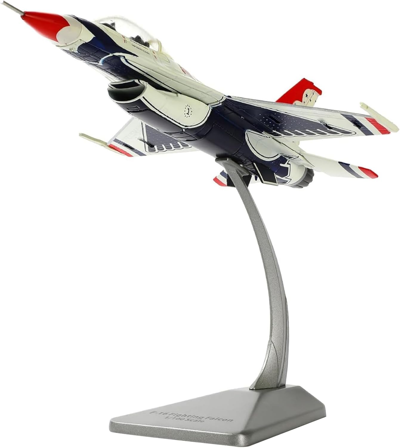 1/100 Scale USAF F-16 Fighting Falcon Thunderbirds Demonstration Aircraft Model Alloy Model Diecast Plane Toy for Collection