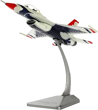 1/100 Scale USAF F-16 Fighting Falcon Thunderbirds Demonstration Aircraft Model Alloy Model Diecast Plane Toy for Collection