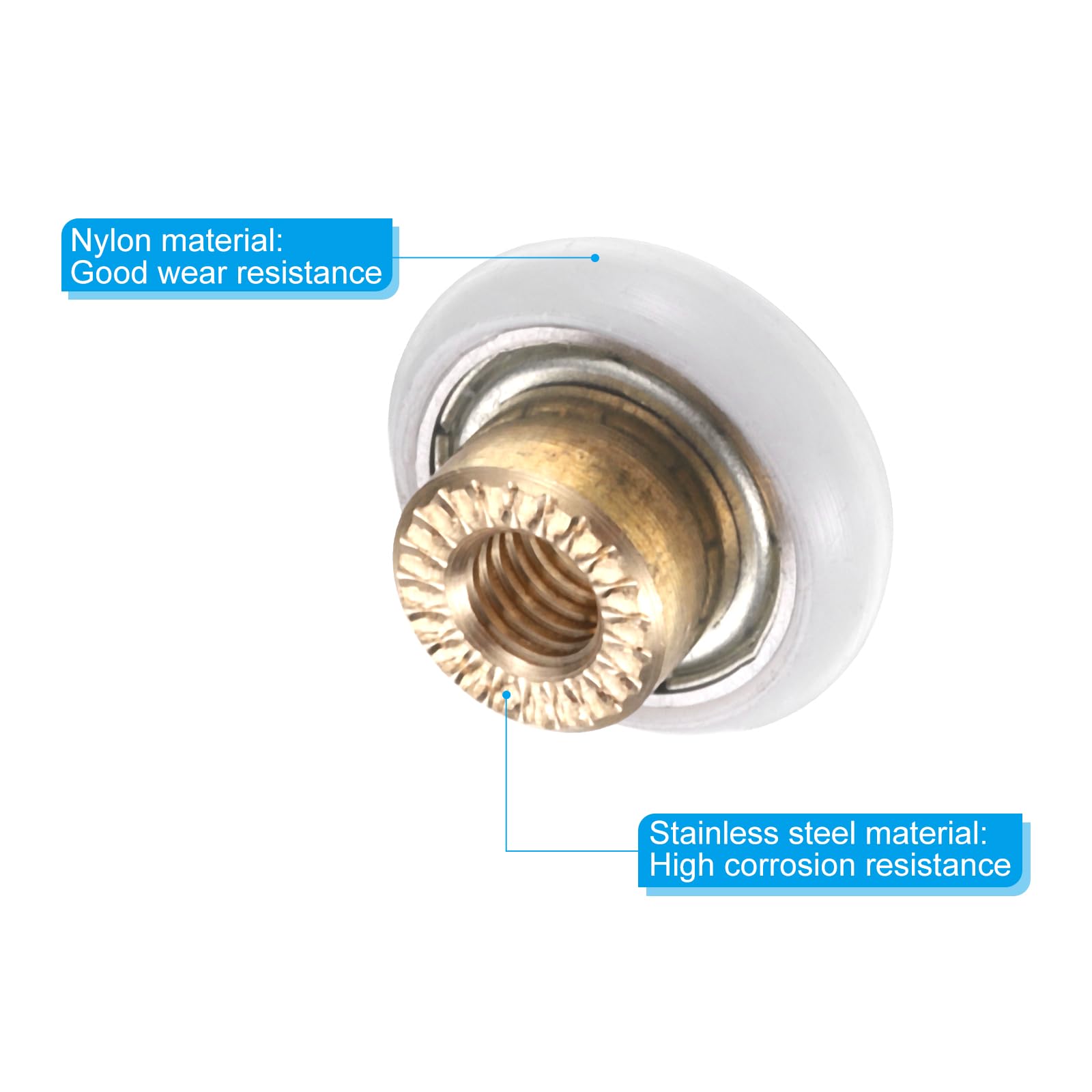 PATIKIL Shower Door Rollers 20mm/0.8" - Image 4