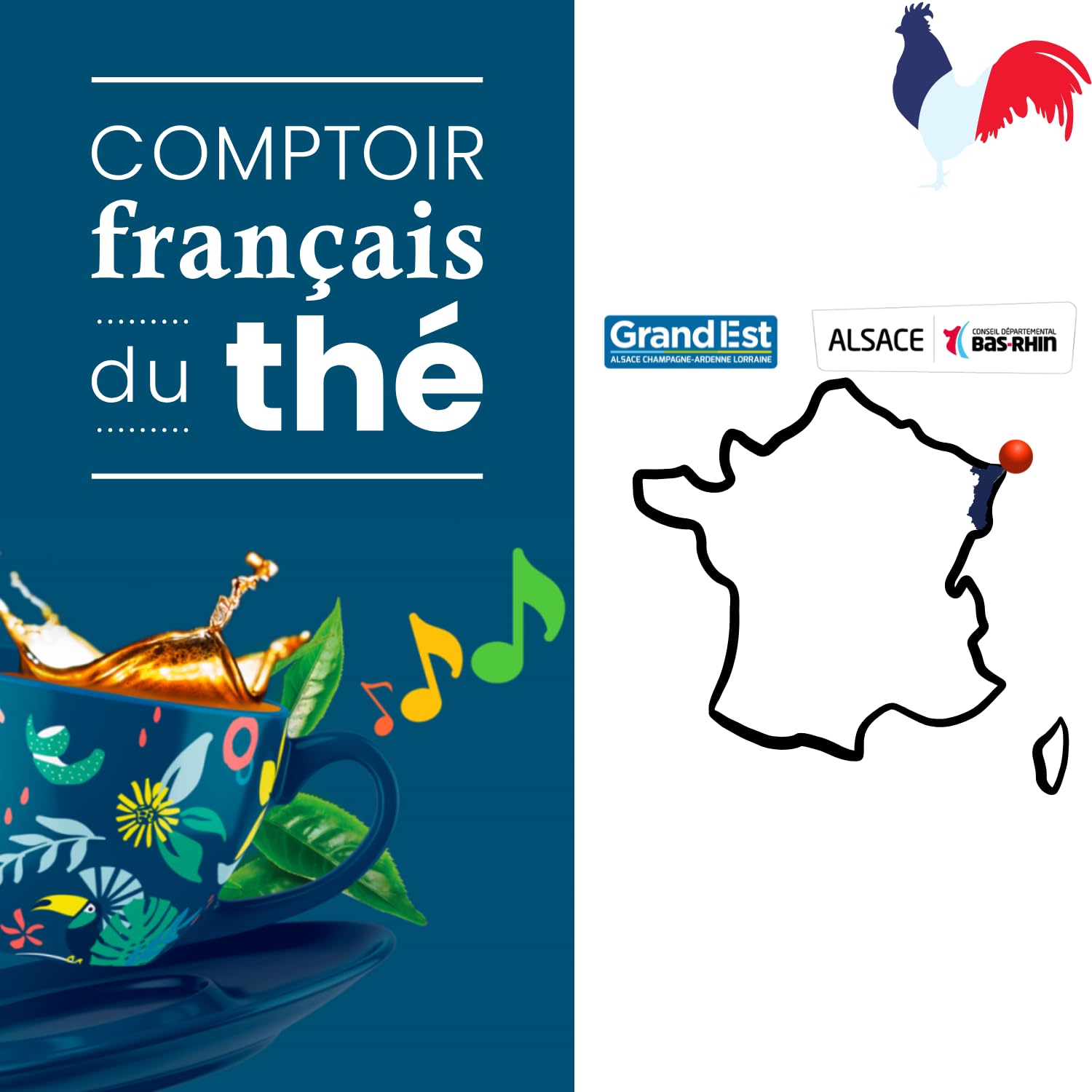 Coffret de Noël – Comptoir Français du Thé – 5 Thés Gourmands et Festifs en Pochettes de 20g – Coffret Cadeau Blanc Édition Limitée