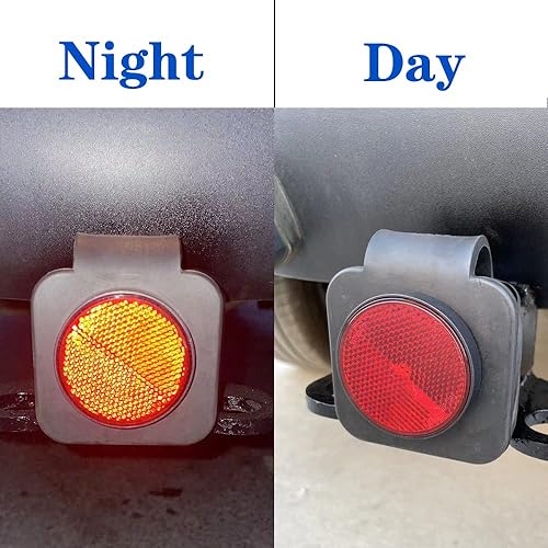 Miniatura 3 de Cubiertas de enganche de remolque de 2 pulgadas, cubierta de enganche con reflectante, cubiertas universales de enganche de advertencia para