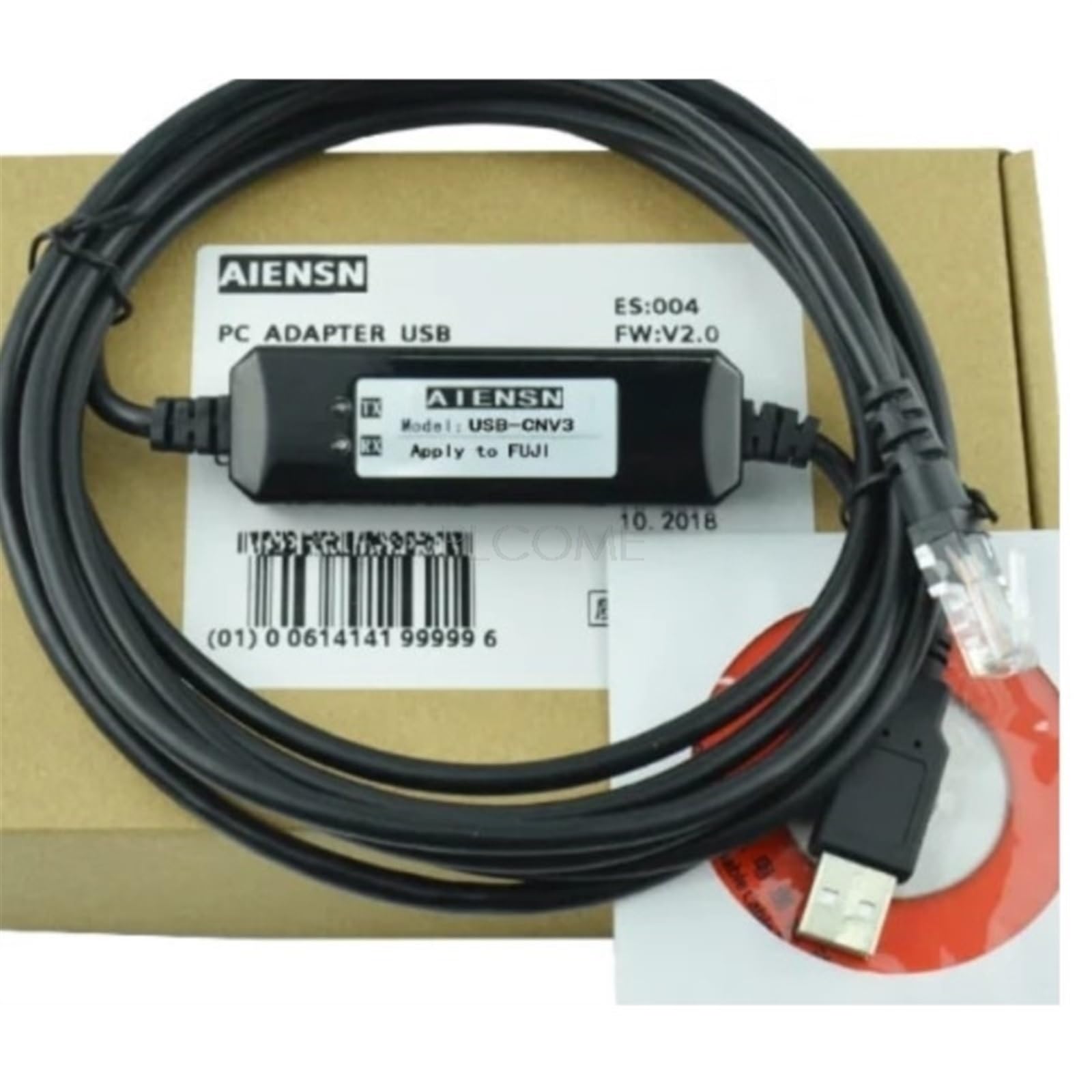 Câble de programmation USB-CNV3 blanc pour automate série NB NJ NS