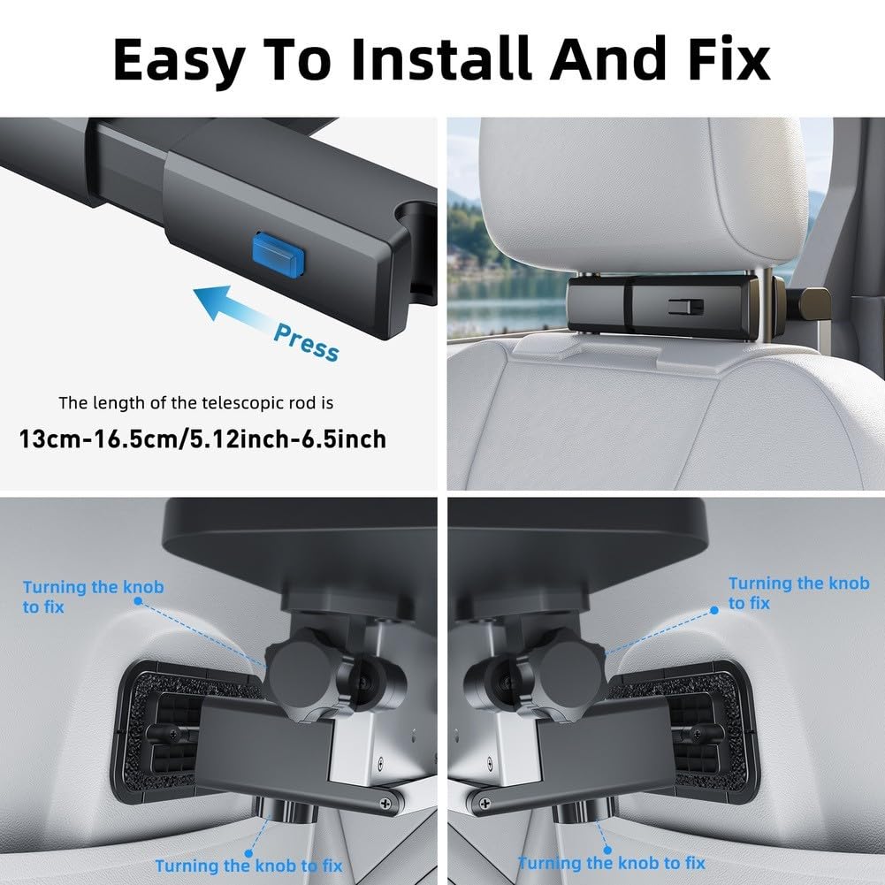 Magnetischer Auto Lenkrad Tisch Aluminium Legierung Robust | Aluminiumlegierung, ABS-Material, hohe Stabilität, langlebig, sicher für Geräte und Essen