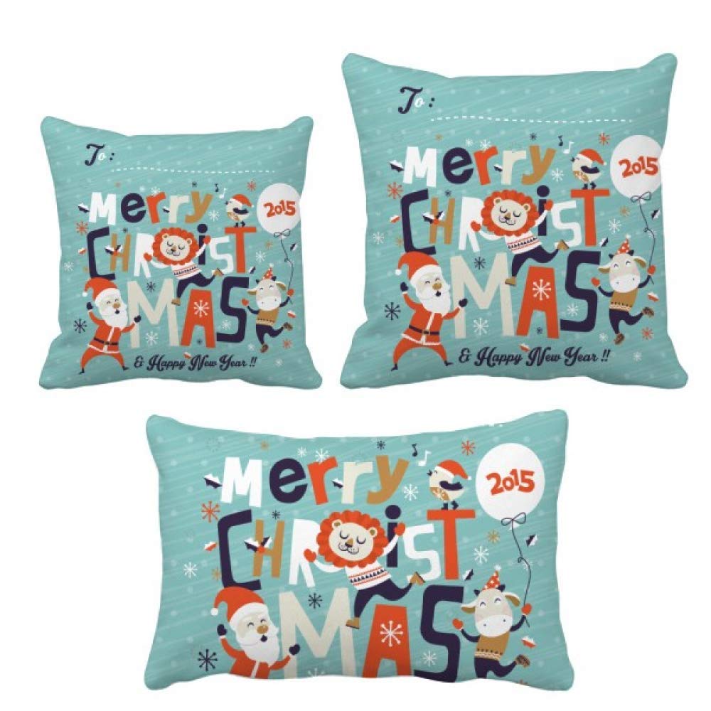 Coussin Joyeux Noël et arbres tendance, idée cadeau déco pour sofa