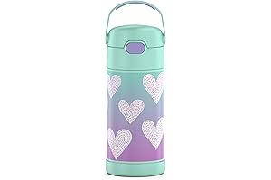 THERMOS FUNTAINER Water Bottle with Straw - 12 Oz, Purple Heart