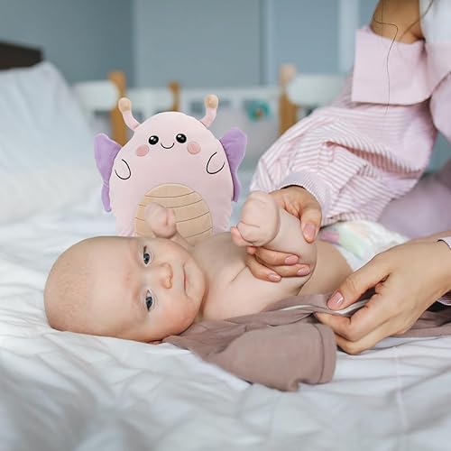 Miniatura 6 de KINREX Peluche de mariposa  Almohada colorida de abrazo, juguete suave y lindo para niños, niñas, niños, ideal para ocasiones especiales, mide 12