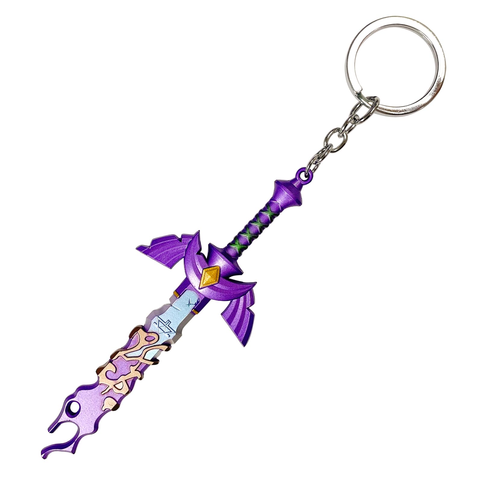 YDSTNiuMetal Keychain,13 cm Purple Keychain, Key Ring for Men and Women,Metal Key chain Cosplay Accessories, Purple Metal KeychainGift on Christmas,Birthday,Anniversary,Anime Gifts