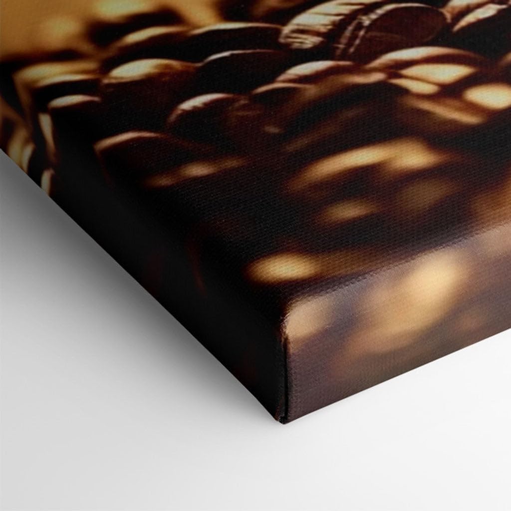 Canvas for Living room. Steamy Elegance as Coffee Overflows from Cup to Coziness, 27 x 18 inch Canvas Wall Art - Abstract By Atmosphere - Modern Home Decor