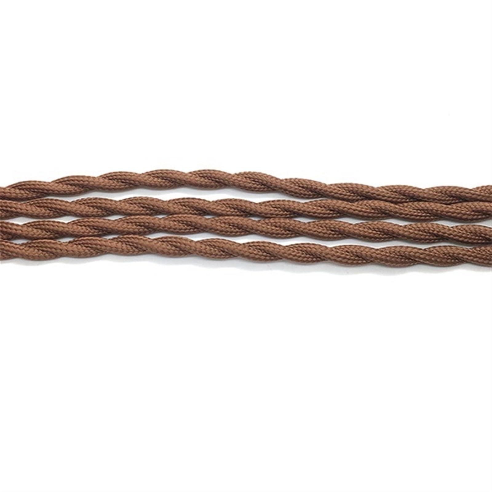 przewody, 5 metrów 2 x 0,75 mm bawełniany oplot przemysłowy kabel do lamp pokryty tkaniną elektryczną(Brown)
