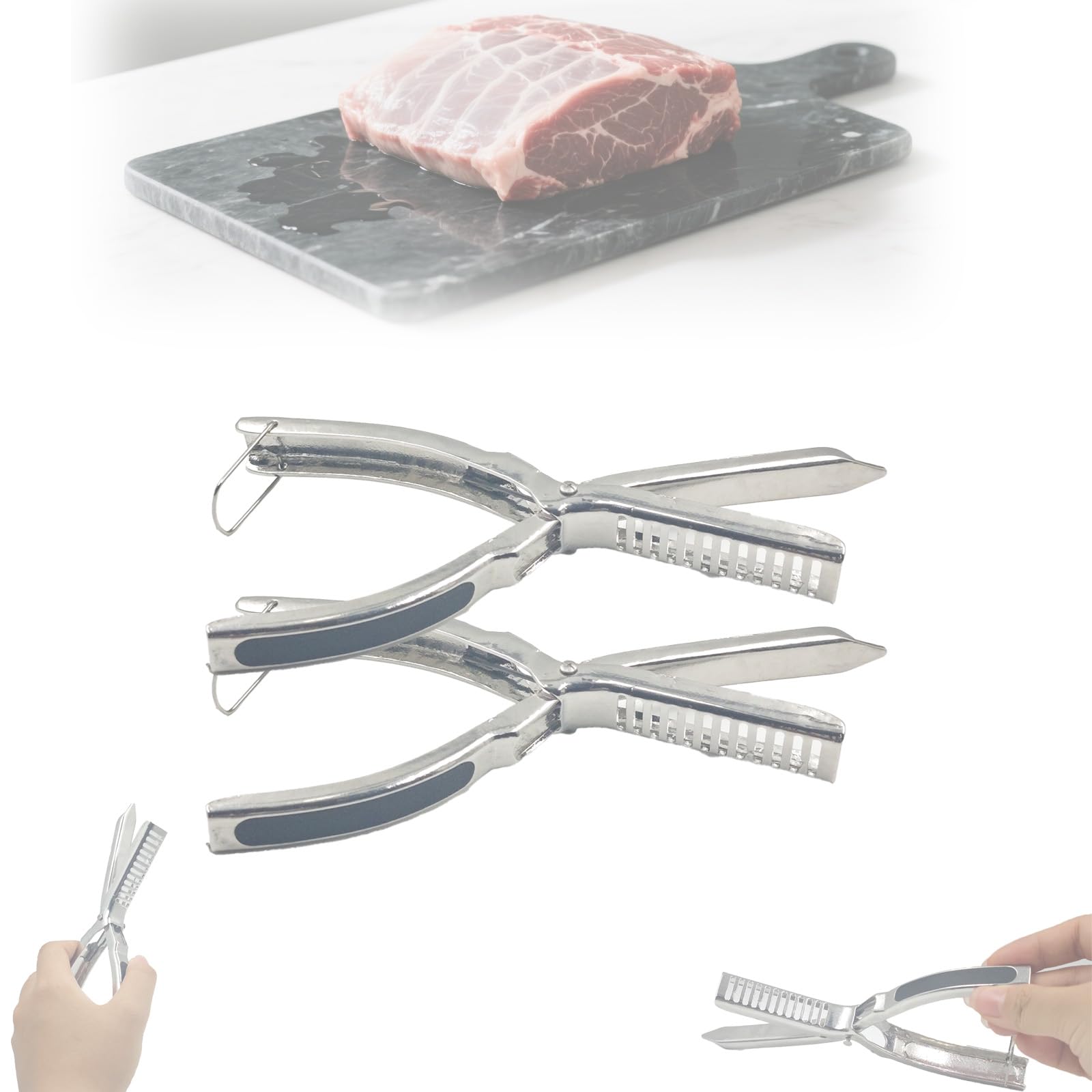 Stainless Steel Rib Membrane Remover Tool - BBQ Rib Skinner With Ergonomic Grip