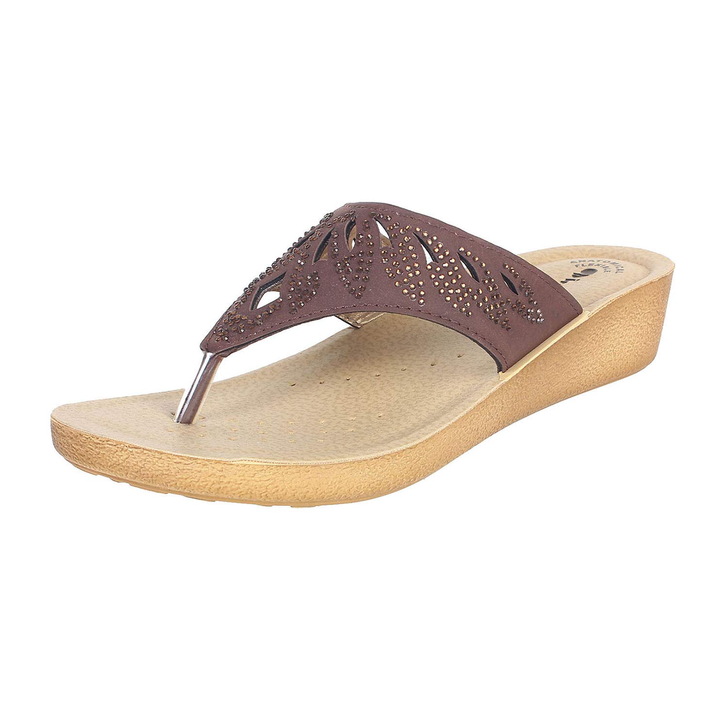 inblu PP25 BROWN SANDAL/Slipper For Women and Girls (B089GZ98M1) Amazon Price History, Amazon Price Tracker