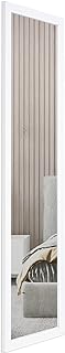 Home Selections Full Length Wooden Wall Mounted Mirror - White - 35x110cm