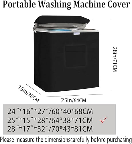 Miniatura 2 de Funda para lavadora de doble tina para lavadora portátil de 20 libras, impermeable, a prueba de sol, extiende su vida útil, diseño de cremallera