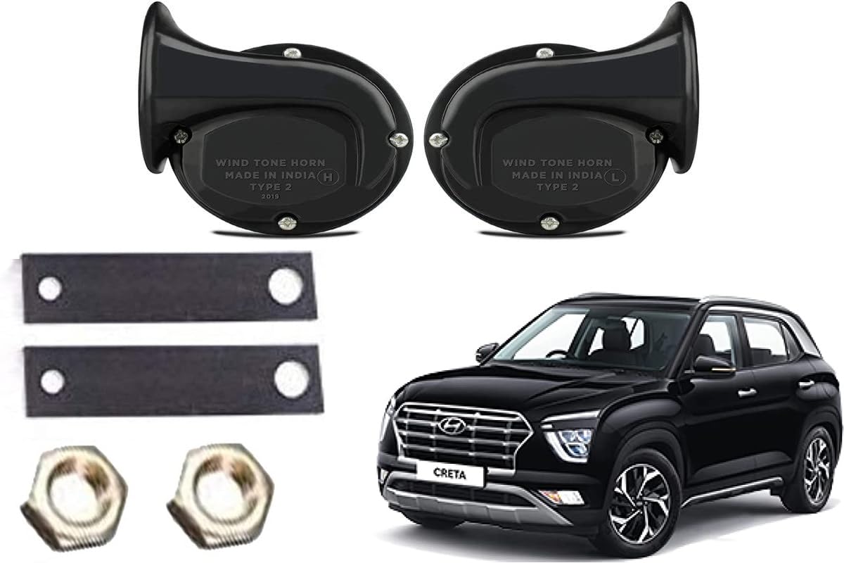 AMN® Horn Hyundai Creta car Sound (Low + High) Compatible dual tone ...