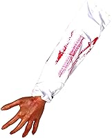 Vista 1 de Bimkole Brazo humano falso para Halloween, manos de brazo humano falsas, broma de terror severa, accesorios espeluznantes para casa embrujada