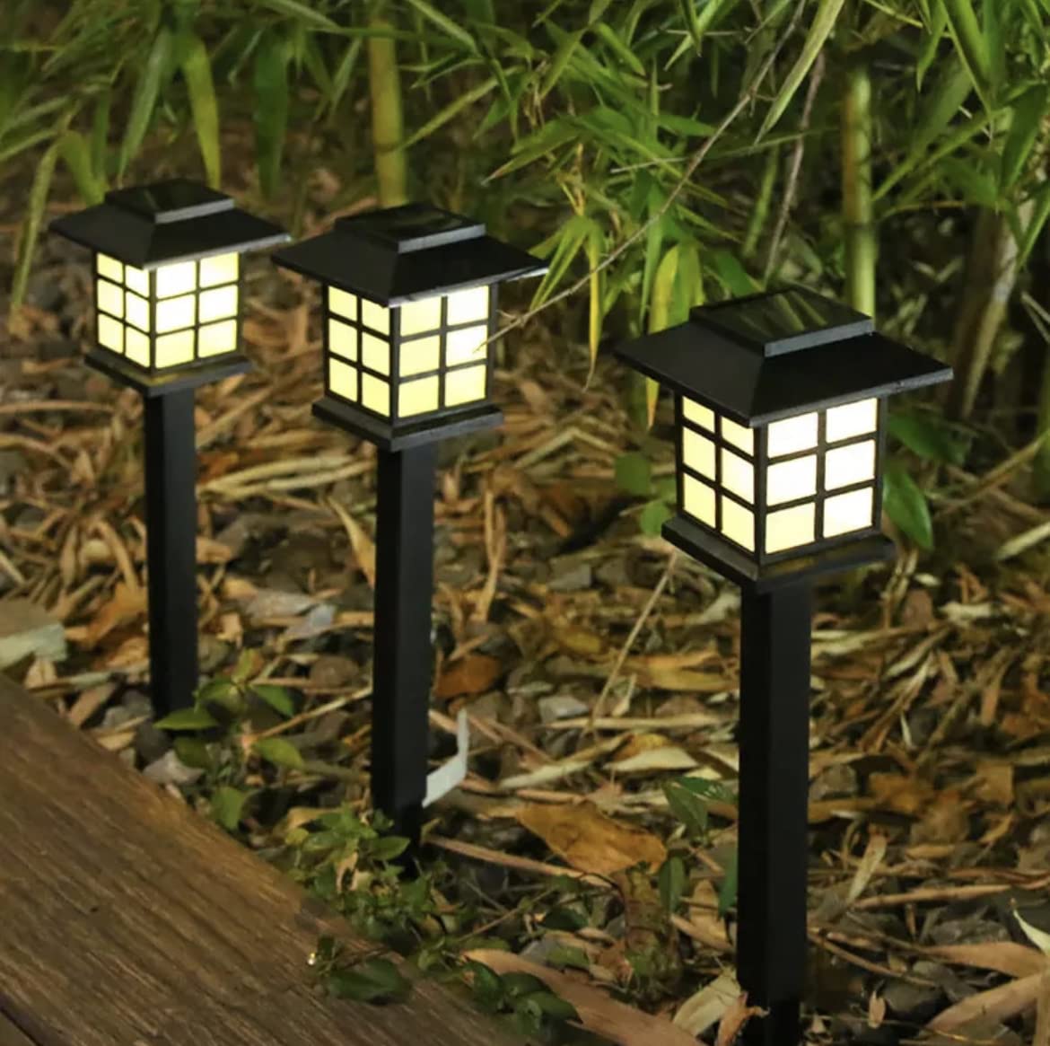 Blue Coral Solar Pathway LED Lights 2-Pack Waterproof Outdoor Solar Lamp for Garden Landscape Yard Patio Driveway Walkway Lighting… (Warm)
