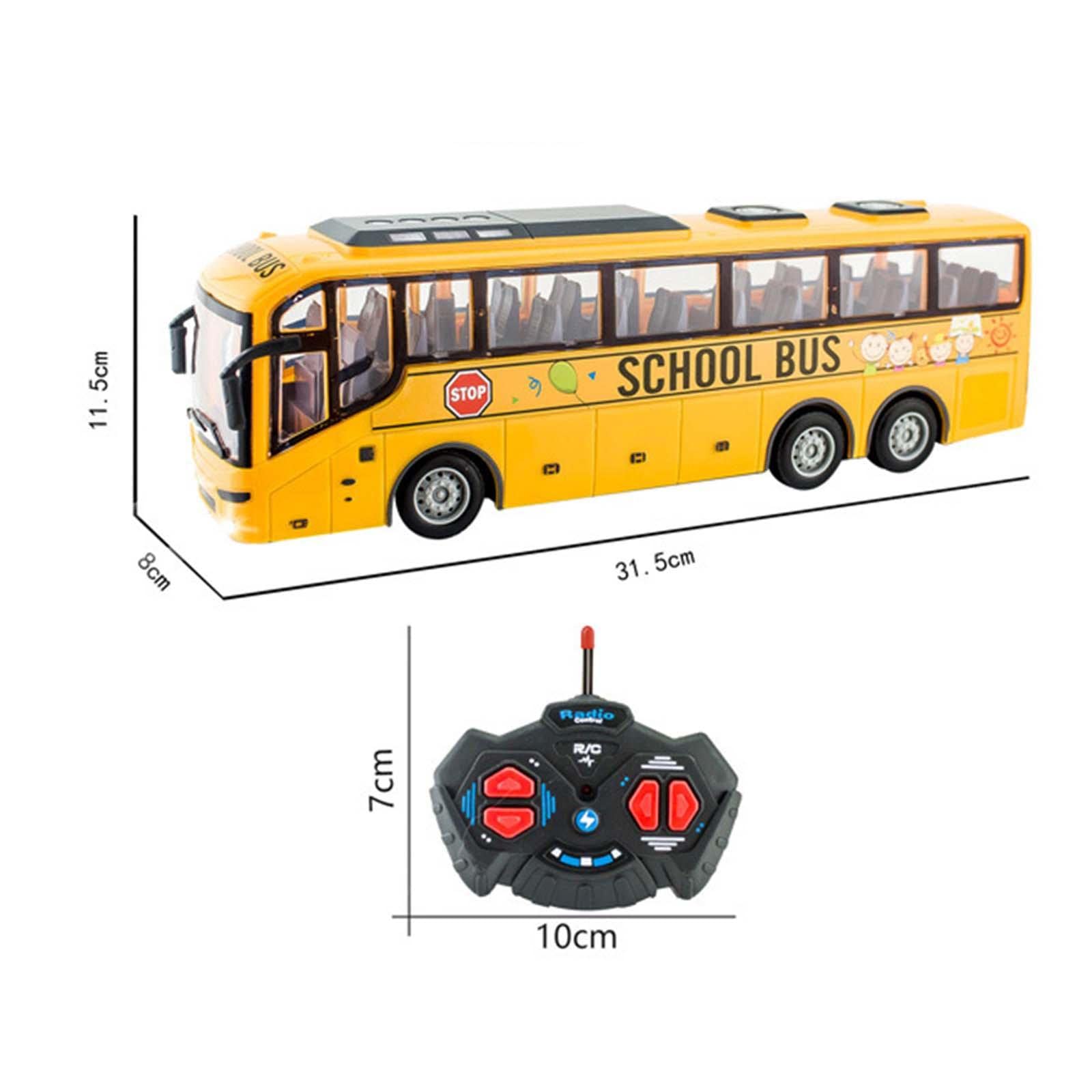 Autobús Escolar RC, Camión Electrónico, Autobús con Control Remoto por Radio, Cumpleaños, Amarillo