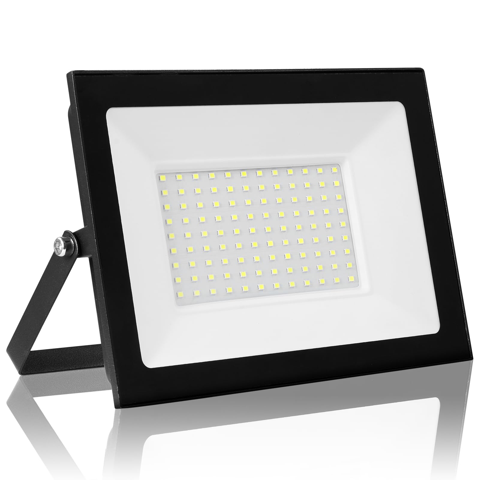 Lightasea 100W LED Floodlight Outdoor,Super Bright LED Security Light,IP66 Waterproof Outside Lights,6500K Cool White,10000LM Ultra Thin Wall Light,Security Light Work Lighting,for Garden,Yard,Garage