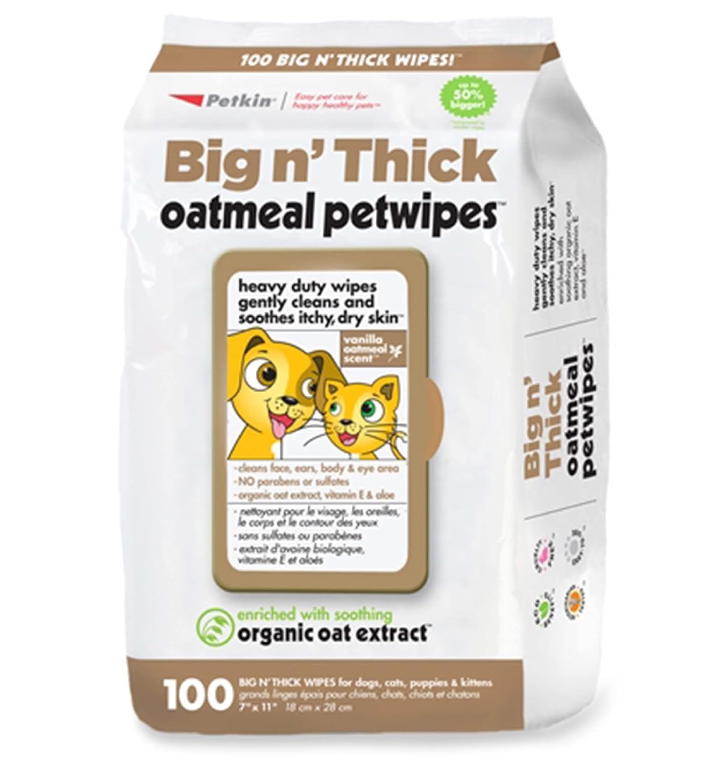 Petkin Oatmeal Wipes