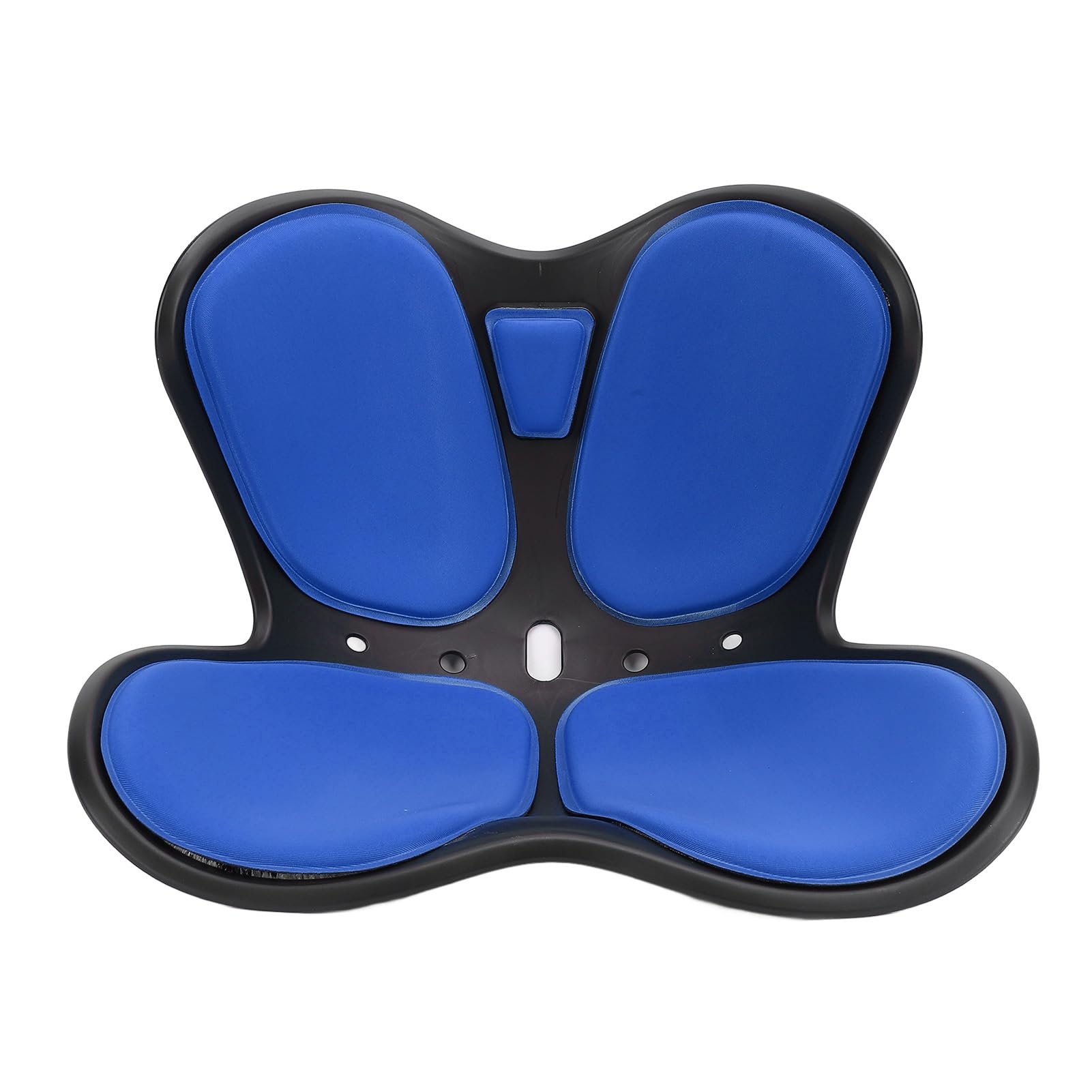 Cuscino di supporto lombare ergonomico per una migliore postura a casa, ufficio, scuola, design unico, leggero e portatile, in cotone, 41 x 37 x 33 cm (blu)