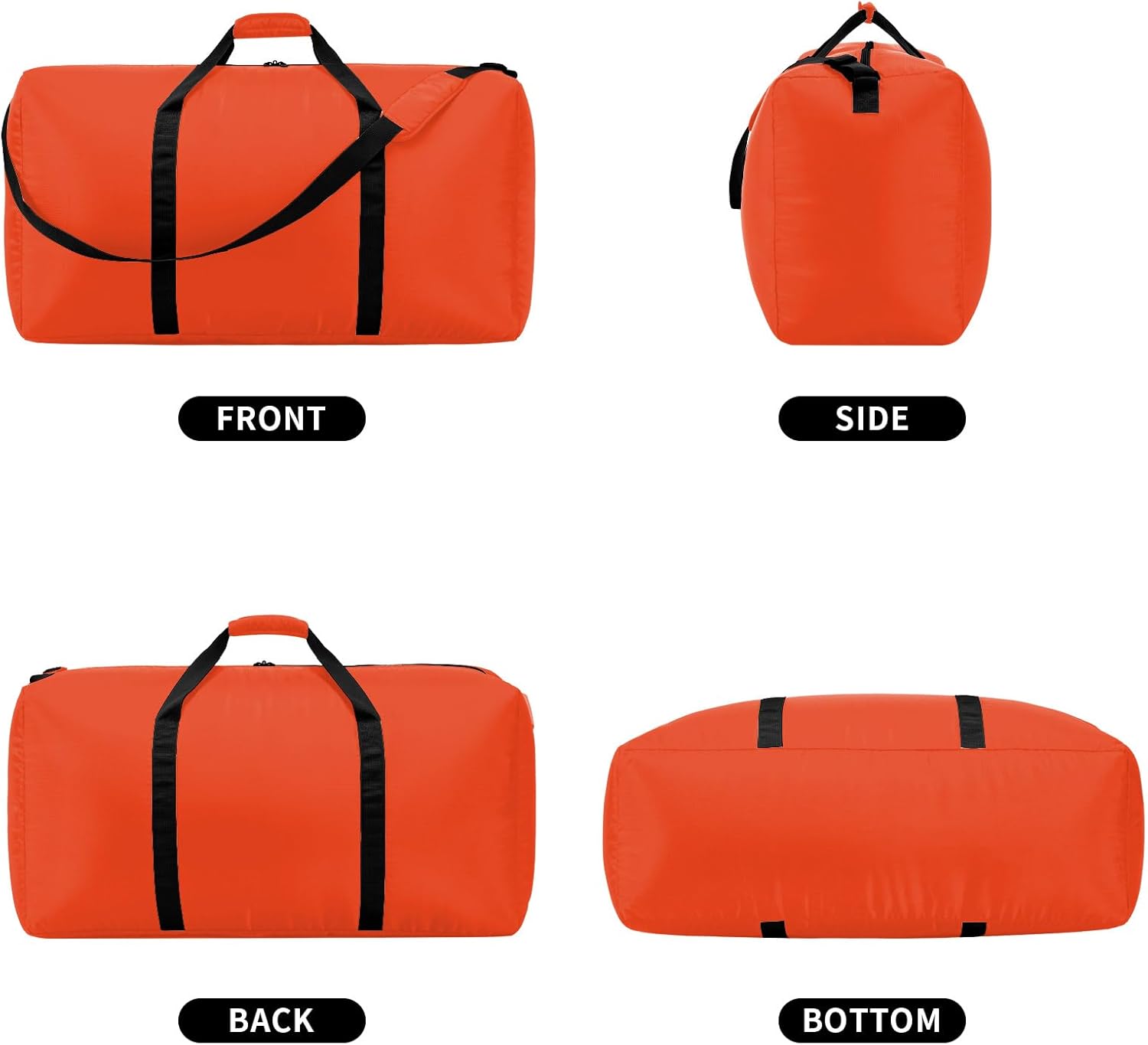 Extra Large Duffel Bag 105L Lightweight Luggage for Travel-Orange - Image 2