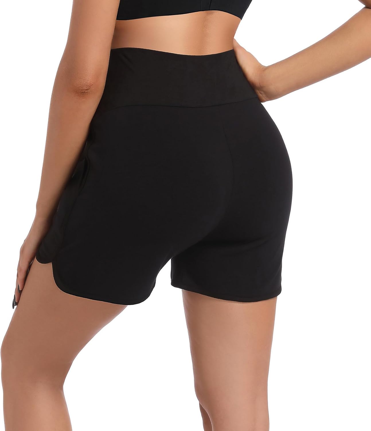 SUIEK 3-Pack Women's Cotton Maternity Shorts Pregnancy Sleepwear Lounge Pajama Shorts