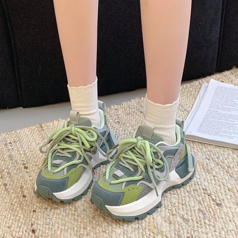 Women's Thick-Soled Comfortable Sports Shoes with Laces and Low Heel, Elegant Style, Youthful Vitality3