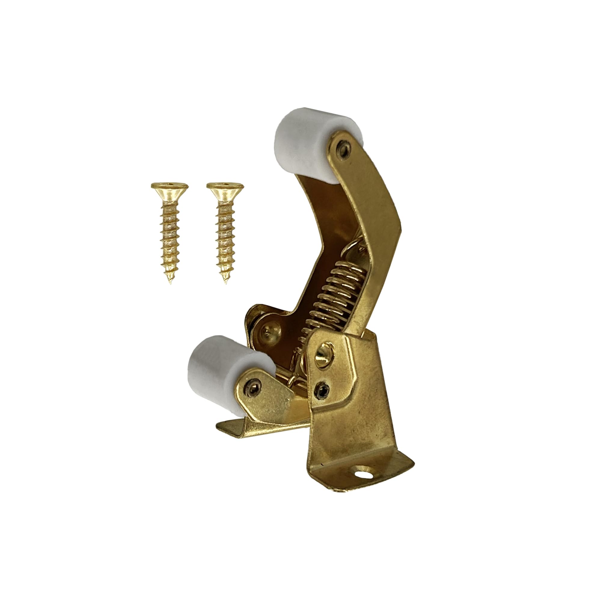 Snapklik.com : Brass Plated Screen Door Spring Loaded Catch
