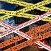 3 Rolls Halloween Fright Tape Halloween Warning Tape Caution Tape Yellow Barrier Tape Hazard Tape Keep Out Tape Enter If You Dare Prop Haunted Horror Tape Scare Decoration for Outdoor Bat Zombie Party