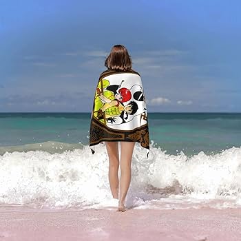 Amazon｜バスタオル らんま アニメ 1/2 ビーチタオル 32x52 特大