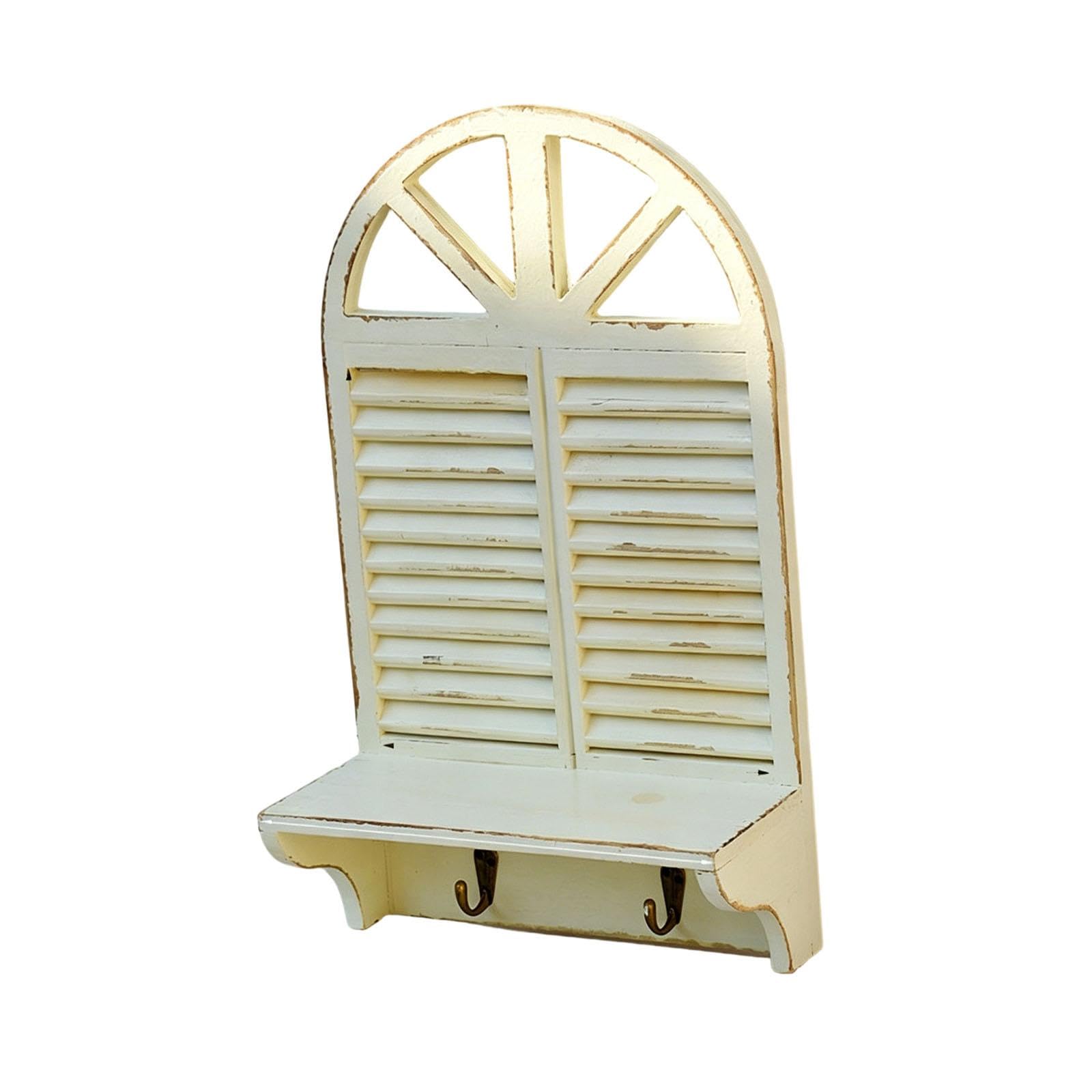 LOVIVER Fensterrahmen-Regal, Wandmontage, Vintage-Design, Küchenorganisation, 46.3 cm X 27 cm