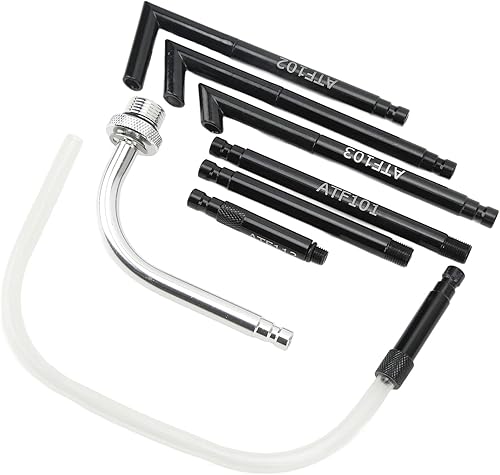 Miniatura 6 de Aramox Conector de recarga de bomba de fluido, 13 piezas de adaptador de llenado de ATF, herramienta de conector de recarga de aceite de acero al