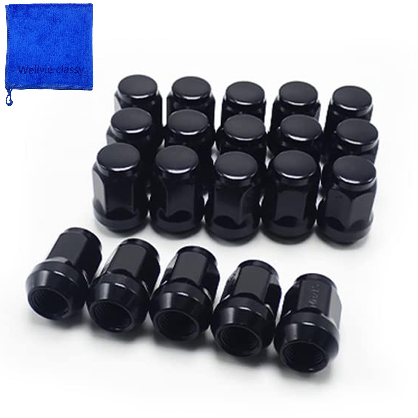 Amazon.co.jp: WELLVIE ホイールナット M14 P1.5 ブラック 20個 19HEX