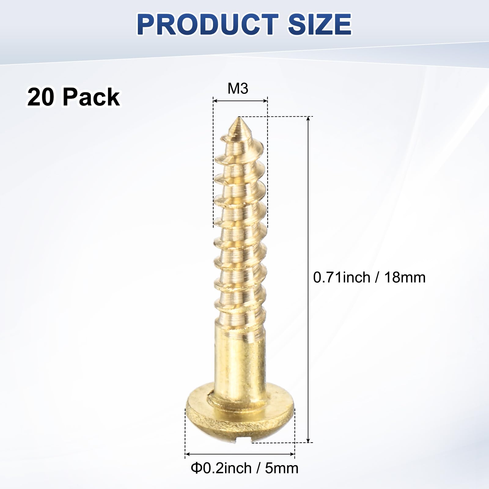 M METERXITY 20-Pack Wood Screws - Image 3