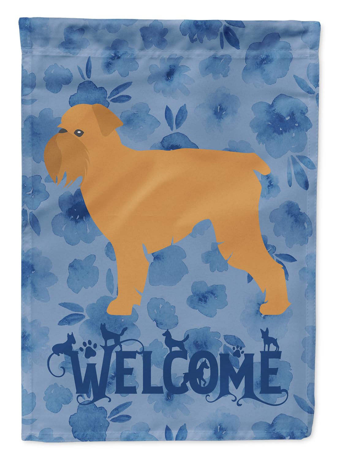 Drapeau Brussels Griffon Welcome de qualité supérieure en canevas lourd