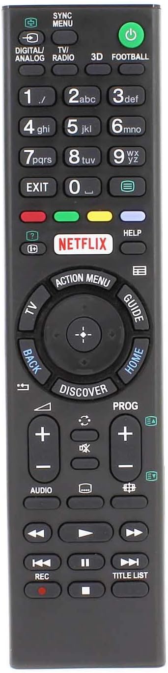 121AV RMT-TX200E Replace Remote Control fit for Sony LED LCD TV KD-49XD7004 KD-49XD7005 KD-55XD7004 KD-55XD7005 KD-65XD7004 KD-65XD7005 KD-50SD8005 KD-43X8000D KD-49X7000D KD-55X7000D KD-65X7500D