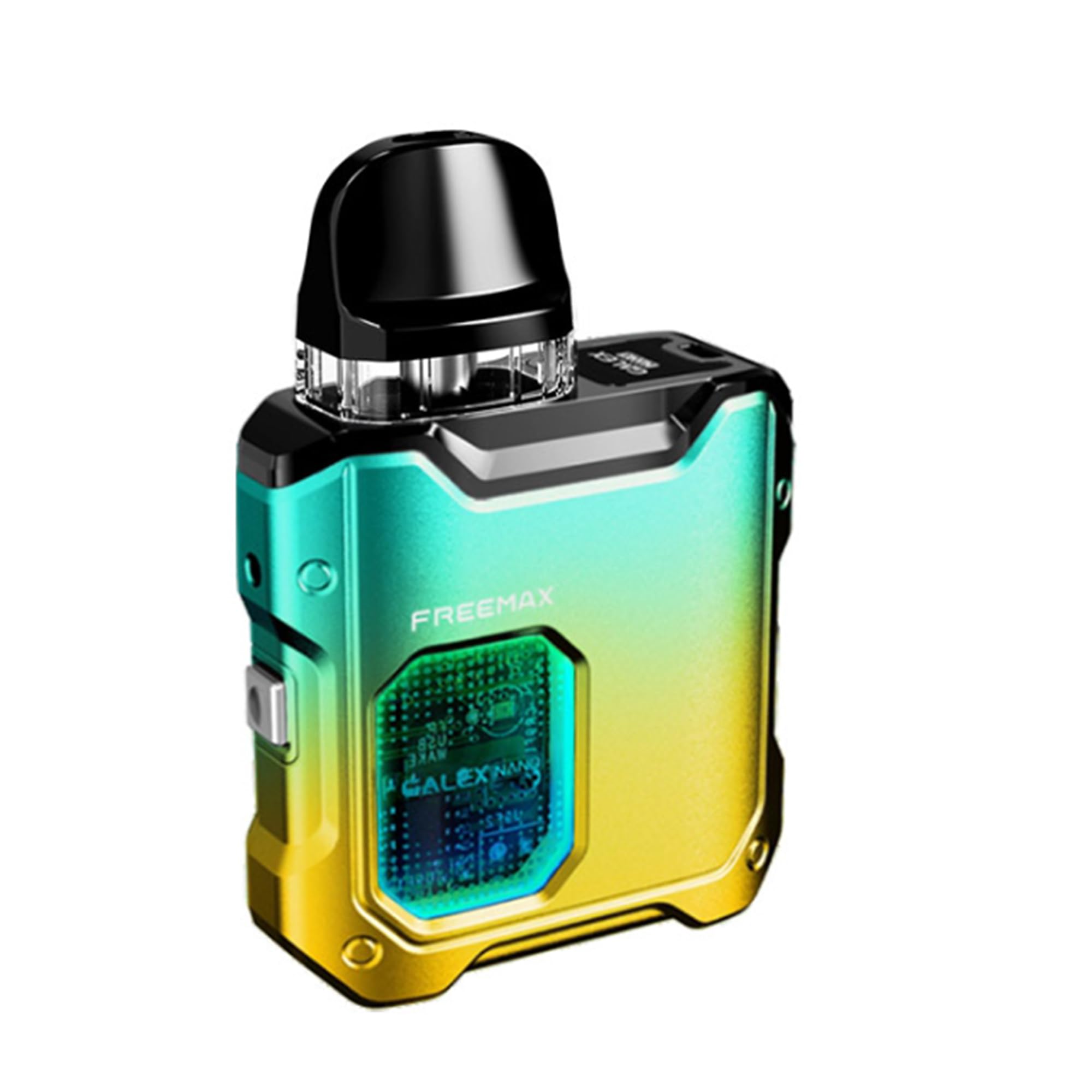 TVDCGalex Nano Vape Starter Kit for Freemax | MTL Kit | Full-Spectrum Light Design | 800mAH Internal Battery | Leak Resistant Technology | 2ML Cartridge No Nicotine (Cyan Yellow)