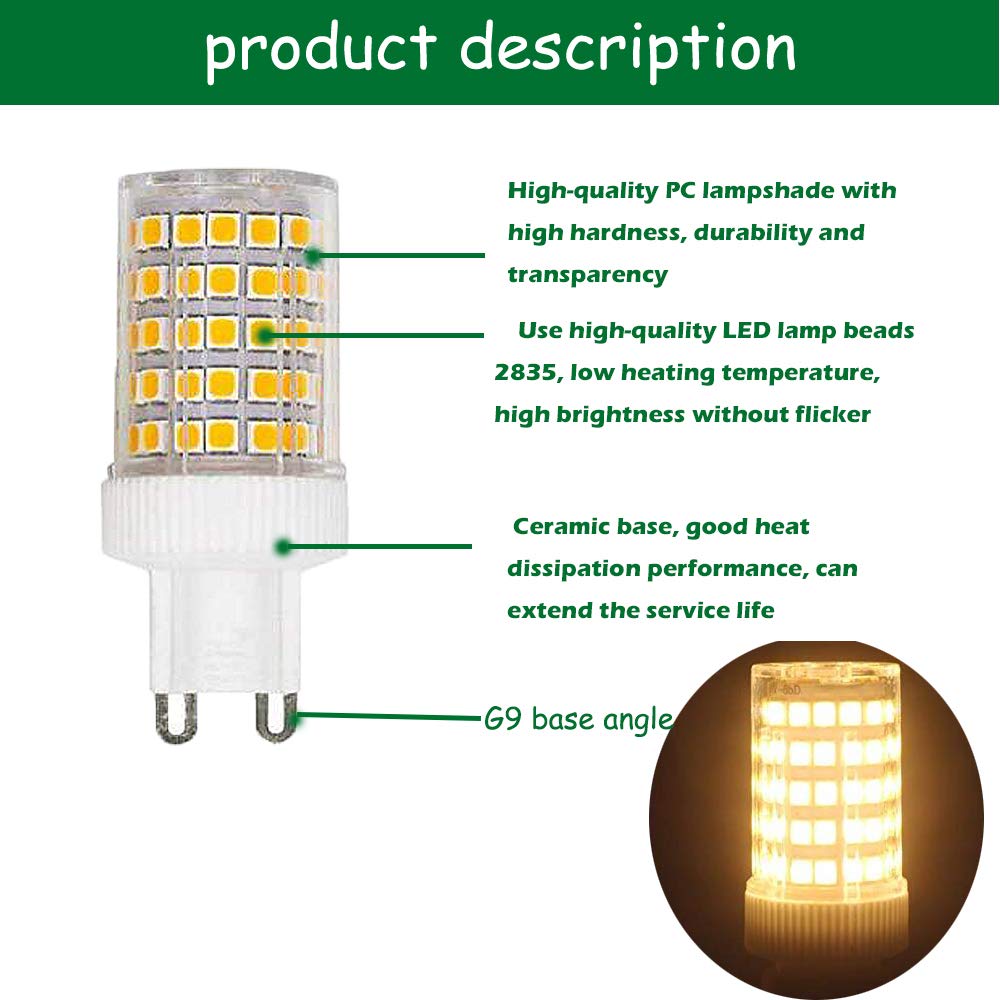 GOUGEER 15 Stück G9 10W LED Glühbirnen Ersatz 100W Halogenlampe G9 1000 Lumen, Warmweiß 3000k, Keramiksockel, Nicht Dimmbare Glühlampe für die Beleuchtung zu Hause, kapselbirnen