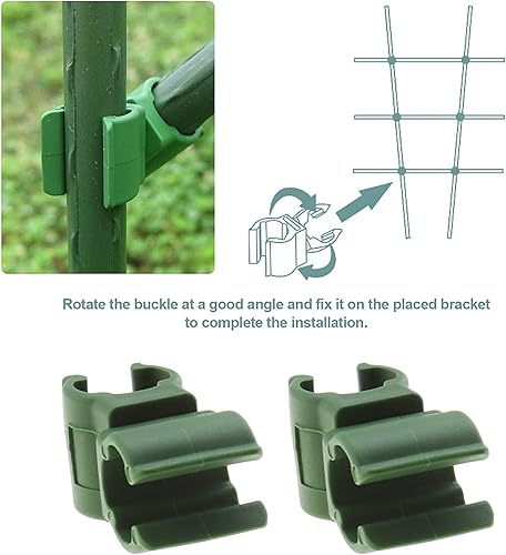 Miniatura 5 de 100 conectores de caña de enrejado para plantas, accesorios de stent de ratán trepador, conector de plantas, clip de estaca para jardín, huerto,