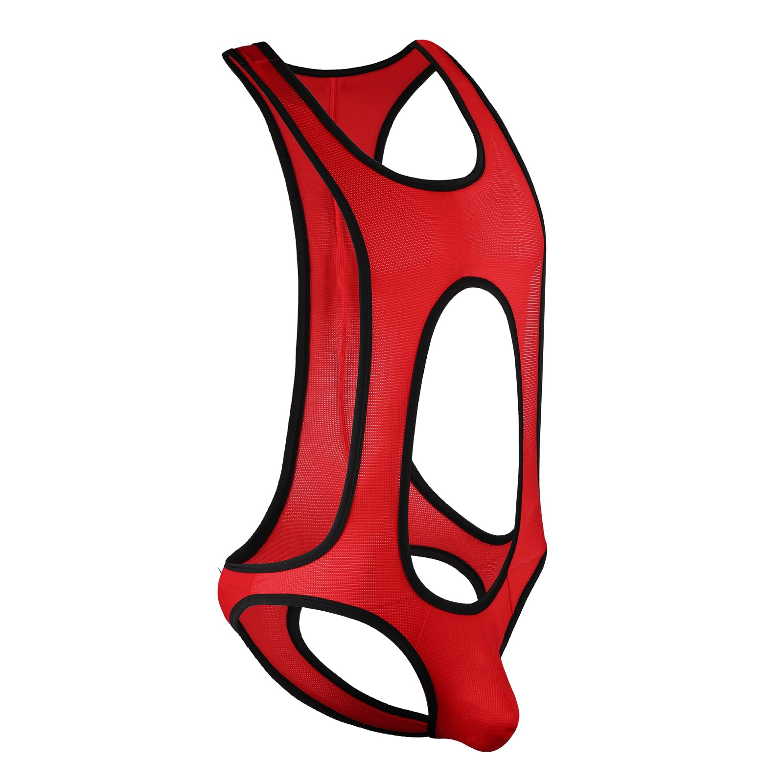 ITODA Body Jockstrap en Maille Respirante pour Homme avec Bretelles Mankini Borat Sexy sous-vêtement Érotique sans Dos Borat String Sexy Combinaison Moulant Élastique pour Soirée Clubwear Cosplay