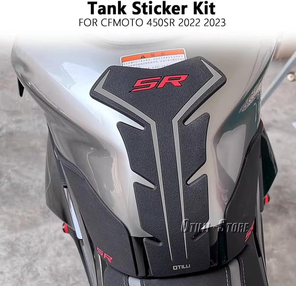 for CFMOTO 450SR 450 SR 2022 2023 Motorcycle Anti Slip Fuel Tank Pad Protector Guard Sticker Decals Accessories (Side)