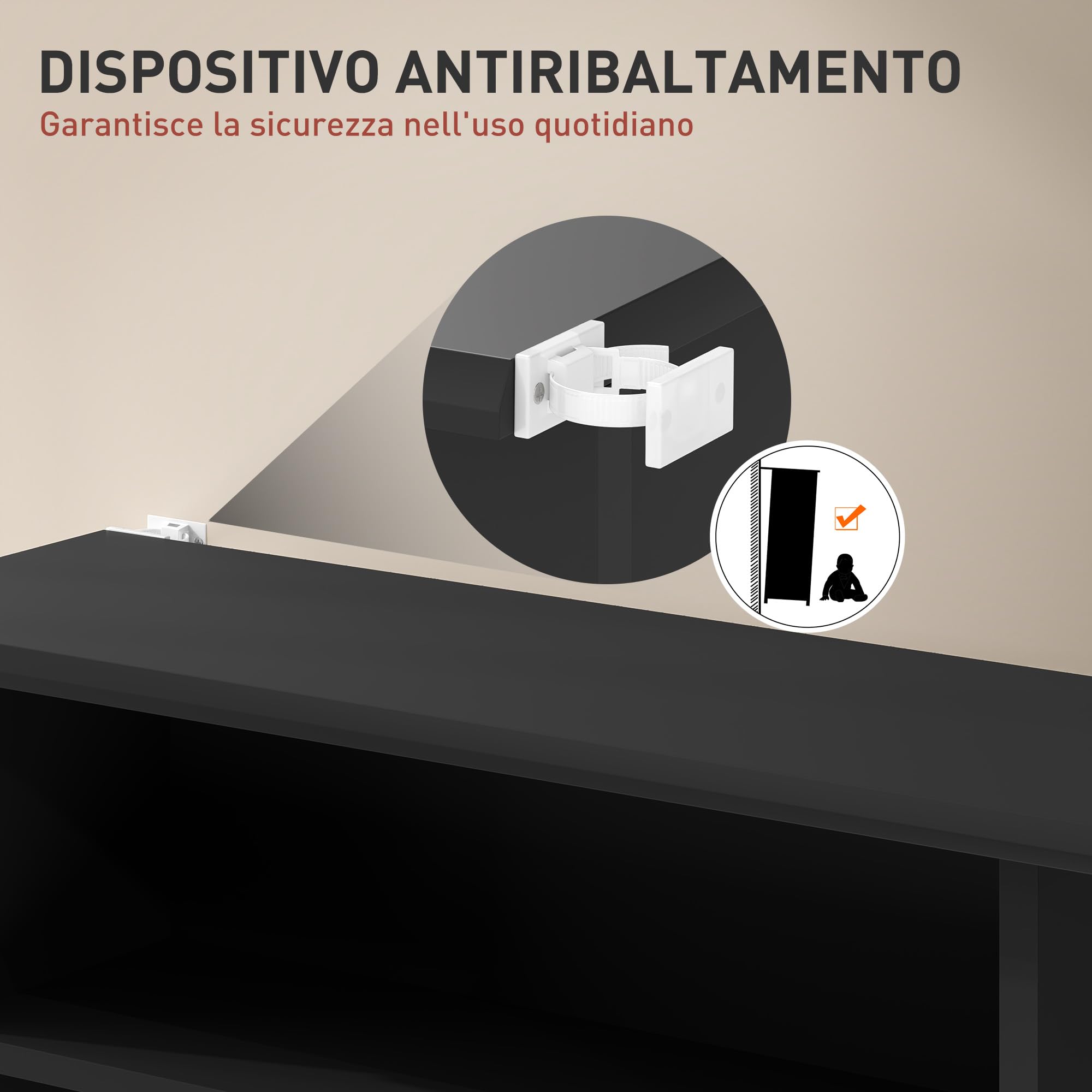 HOMCOM Mobile Porta CD con 6 Ripiani Regolabili, Scaffale Porta 360 CD/185 DVD Salvaspazio in Legno, Mobile Portacd con 8 Scomparti, per Soggiorno Camera da Letto Ufficio, 58x24x126.3 cm, Nero