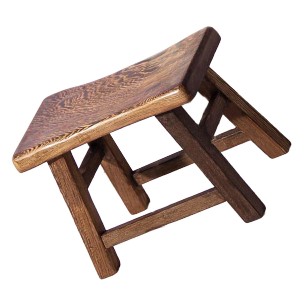 Tabouret pour cuisine et salle de bain compact en bois d'aile de poulet pour enfant
