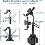 Miracase Cup Phone Holder for Car, Upgraded Adjustable Universal Phone Mount Compatible with iPhone Google and All Smartphones