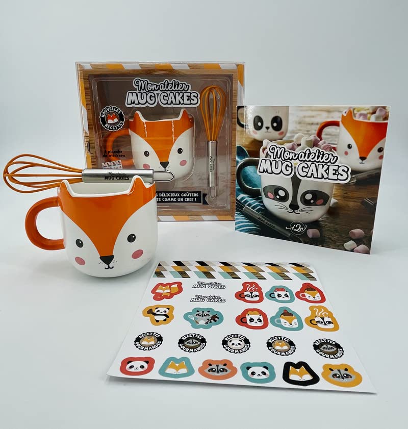 Mon atelier Mug Cake + stickers - Renard