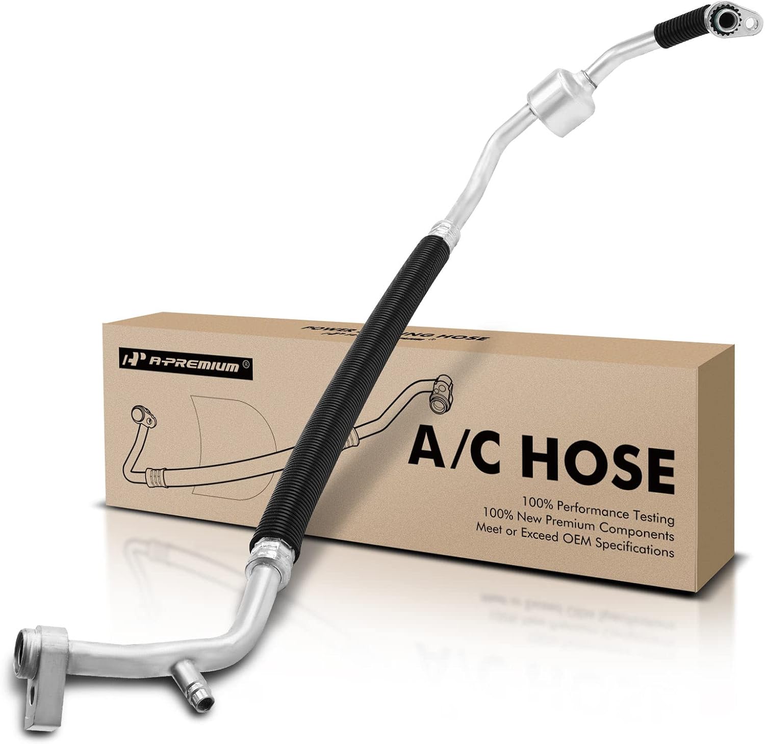 A-Premium A/C Suction Line Hose Assembly Compatible with Ford F-150 2018-2020 V6 2.7L, Compressor to Condenser, with HFO-1234yf AC System