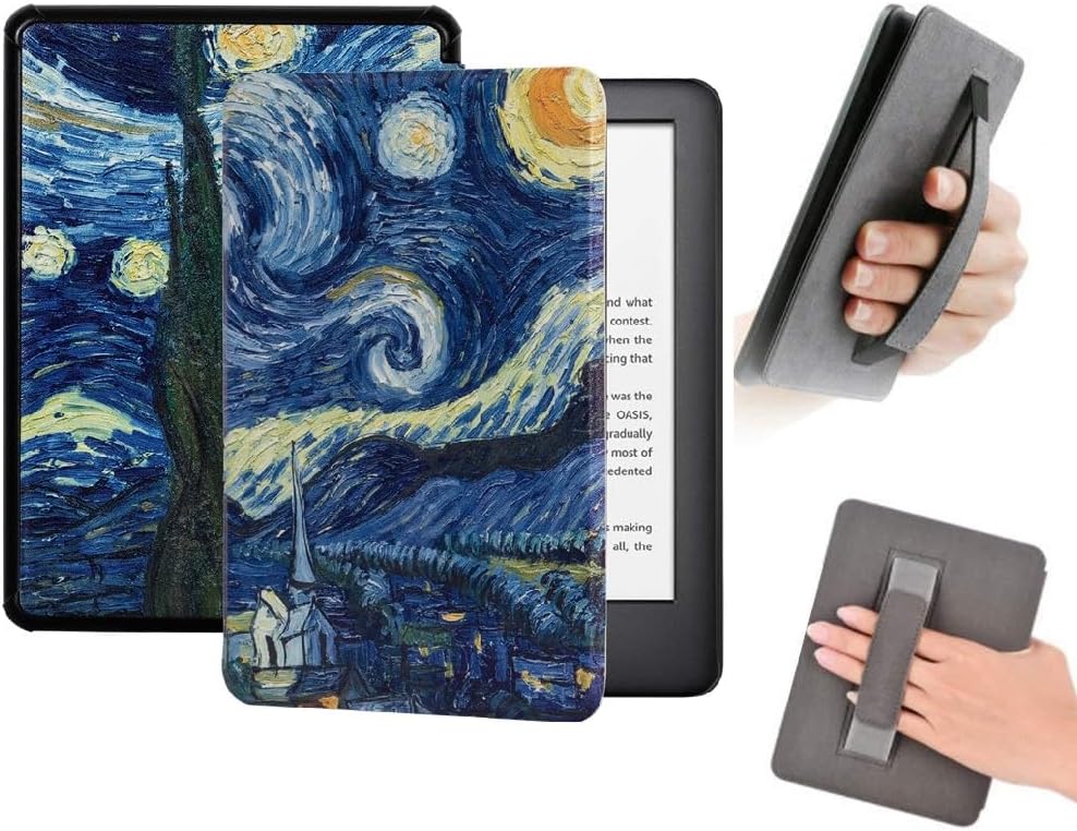 Genérico - Capa para Kindle 11ª Geração Básico 2022/2024 - C2V2L3 e RS23CV - Fecho Magnético, Auto Liga/Desliga - Proteção Completa - Design Elegante - Noite Estrelada com Alça 1 61Y2Ry+6 rL. AC SL1000