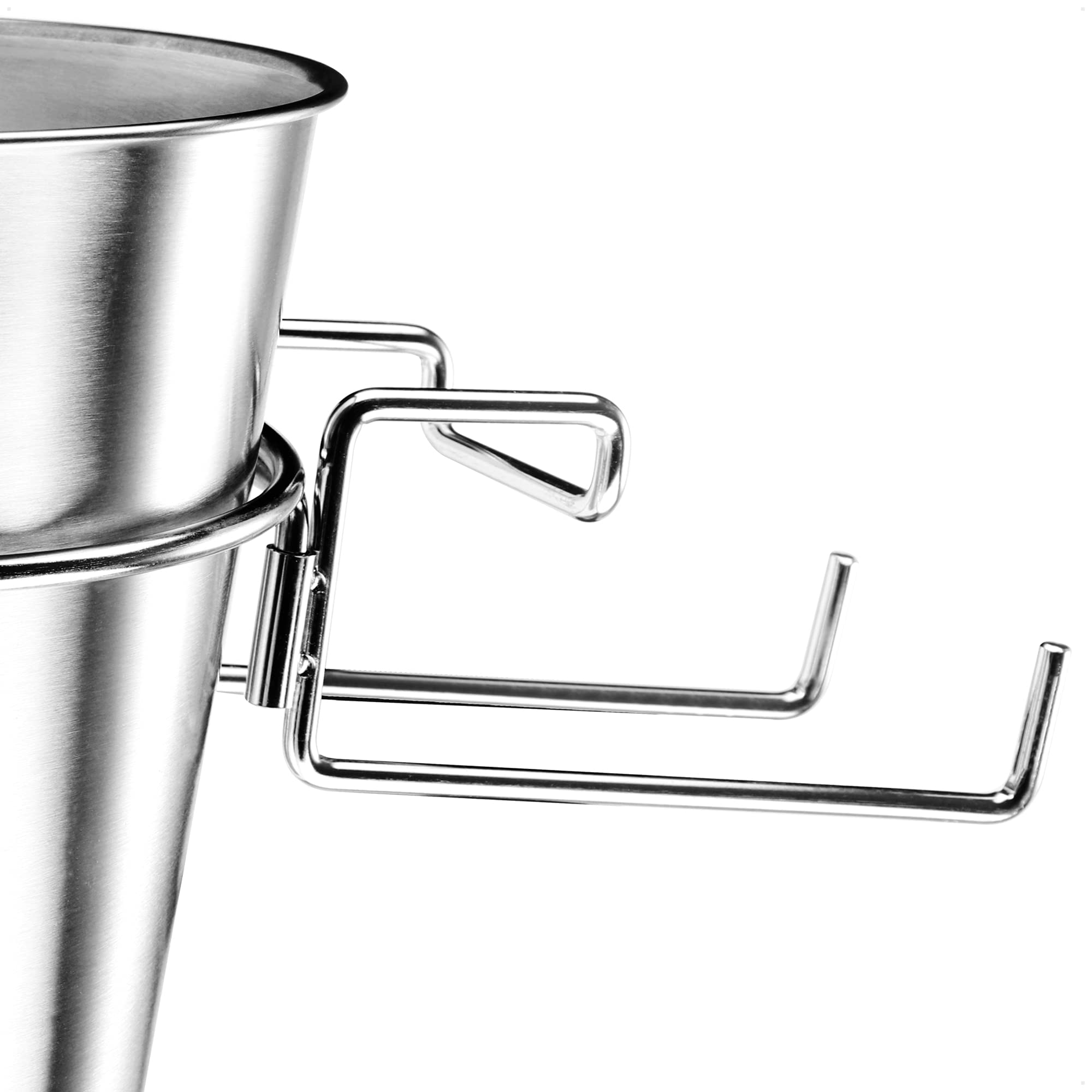 com-four® 3x Sektkühler aus Edelstahl mit Tischhalter | Kühlkübel für Sekt, Wein, Champagner - edler Weinkühler für kühle Getränke