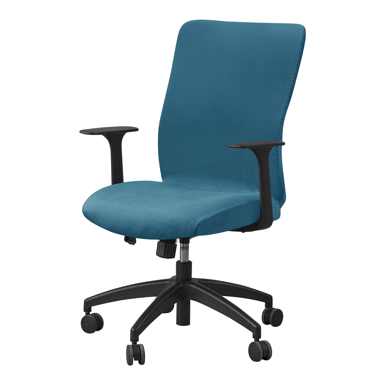 Yopoiy Blue A Velvet Office Chair Cover, Stretch Computer Office Chair Cover, Non-Slip Desk Rotating Chair Slipcover, Soft Washable Executive Chair Protector (,One Size)
